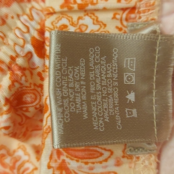 INK+IVY Peach Floral Paisley Pajama Short Set - Picture 10 of 10